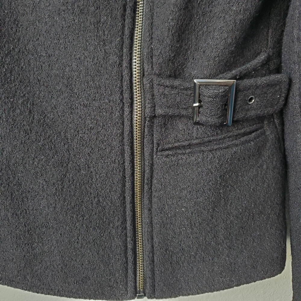 Zara Basic Wool Blend Moto Jacket - image 5